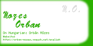 mozes orban business card